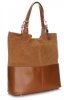Bőr táska shopper bag Genuine Leather vörös 605